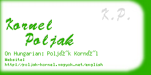 kornel poljak business card